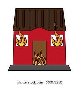 House burning fire