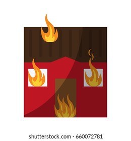House burning fire