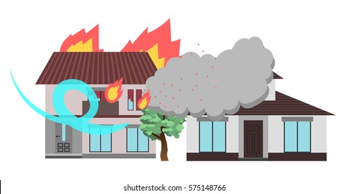 House burning illustration