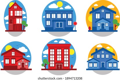 House And Business Vector Illustration Collection