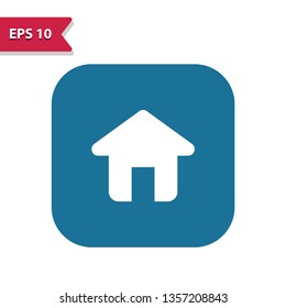 House - Button. Professional pixel-aligned icon in glyph style.