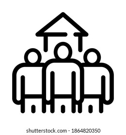 house buy candidates icon vector. house buy candidates sign. isolated contour symbol illustration