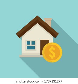 House buy online loan icon. Flat illustration of house buy online loan vector icon for web design