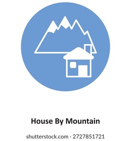 Icono de Vector de House By Mountain que puede modificarse o editarse fácilmente

