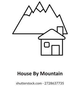 Icono de Vector de House By Mountain que puede modificarse o editarse fácilmente

