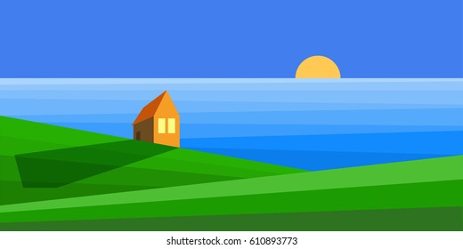 House by the ocean