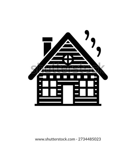 House Cabin Icon Representing Home and Shelter