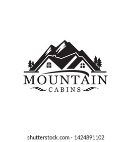 House cabin logo template vector illustration