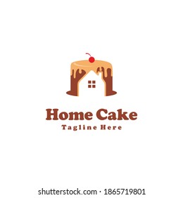 House cake logo design icon vector