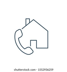 House Call Icon Logo Design Element. Mobile House Smart Home