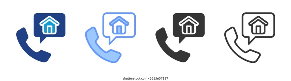House Calls icon set multiple style collection