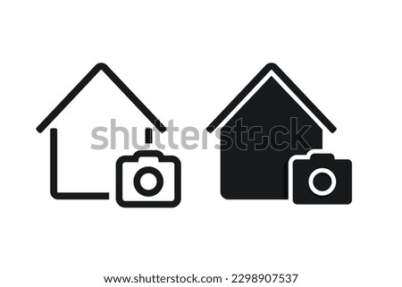 House camera icon. illustration vector