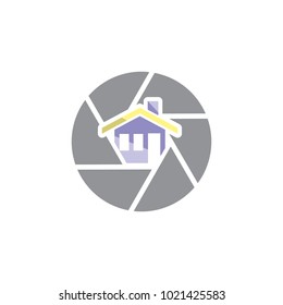 House Camera Logo Icon Design
