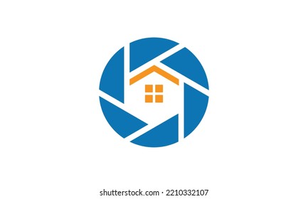 House Camera Logo Icon Design Vector Image