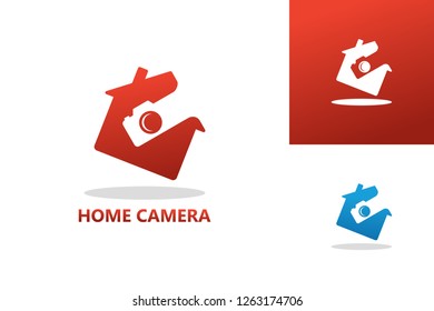 House camera Logo Template Design Vector, Emblem, Design Concept, Creative Symbol, Icon