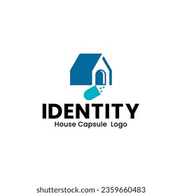 House capsule logo is great for health logos, drugstores, digital, internet, clinic etc.
