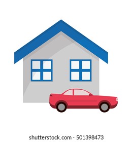 house and car  icon