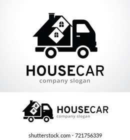 House Car Logo Template Design Vector, Emblem, Design Concept, Creative Symbol, Icon
