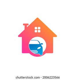 House Car Logo, Vektorvorlage, Creative Car Logo Design Konzepte