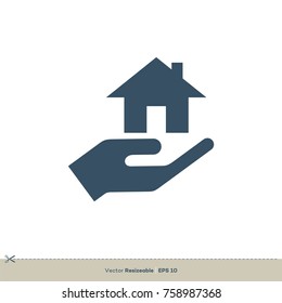 House Care Icon Vector Logo Template Illustration Design. Vector EPS 10.