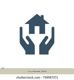 House Care Icon Vector Logo Template Illustration Design. Vector EPS 10.