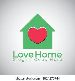 House Care logo designs concept vector, Home and love logo template.