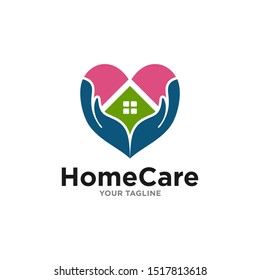 House Care Logo Template Design Vector