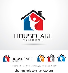 House Care Logo Template Design Vector