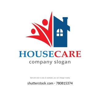 House Care Logo Template Design Vector, Emblem, Design Concept, Creative Symbol, Icon