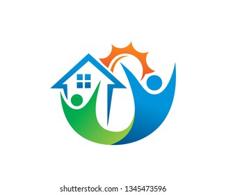 House Care Logo Template, Icon, Symbol - Vector