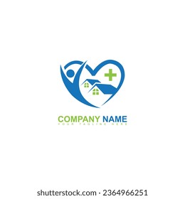 House Care logo Template, Medical House Logo