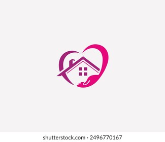 House Care logo Template with Medical House Logo Design Vector Concept.