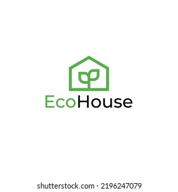 Cuidado de la casa, logotipo de la casa, logotipo del hogar, ecología, verde, logotipo vectorial