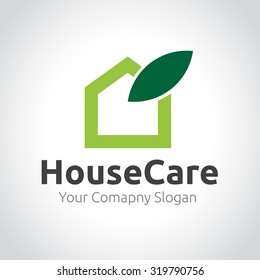 House care,house logo,home logo,eco,green,vector logo template