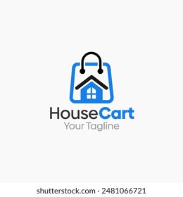 House Cart Logo Vector Template Design. Good for Business, Start up, Agency, and Organization