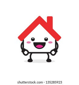 House cartoon character illustration