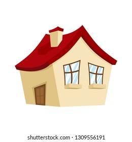 House cartoon style isolated. Home icon vector
 
