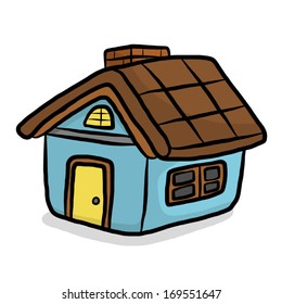 house / cartoon vector and illustration, isolated on white background.