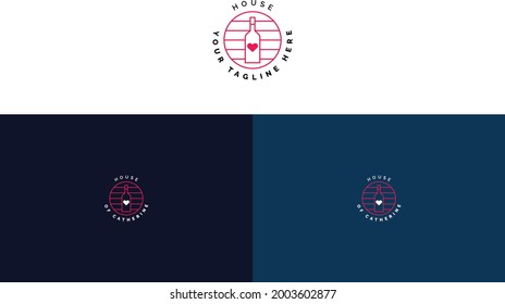  House of Catherine Minimalist, Flat, modern Logo Design.