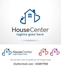 House Center Logo Template Design Vector