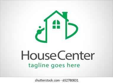 House Center Logo Template Design