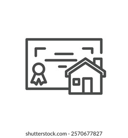 house certificate line icon vector design good for web or mobile app