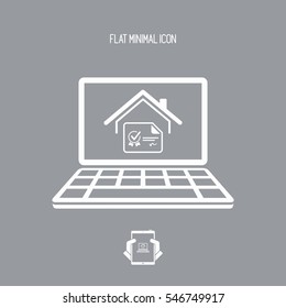 House certificate - Vector icon for computer website or application