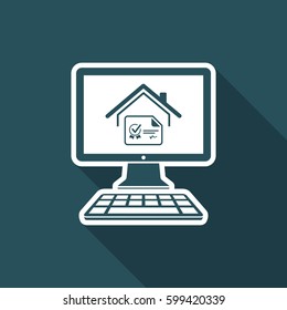 House certificate - Vector icon for computer website or application