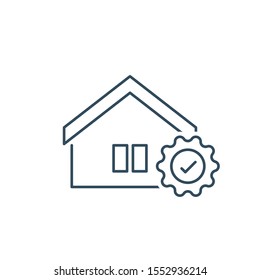 House certification icon. Residential certifications services
