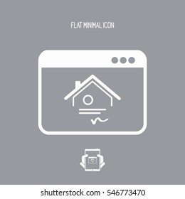 House certification - Vector icon of computer application