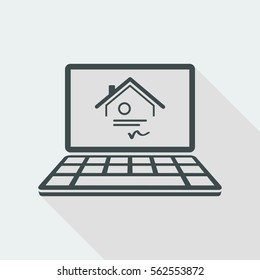 House certification - Vector icon of computer application