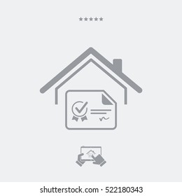 House certification - Vector web icon