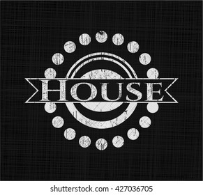 Emblema de pizarra de casa