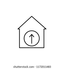house chart icon. Element of building and landmark outline icon for mobile concept and web apps. Thin line house chart icon can be used for web and mobile